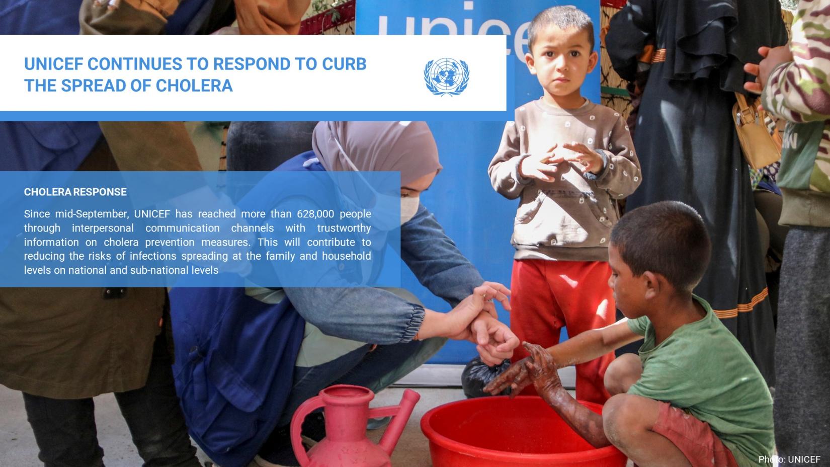 UNICEF CONTINUES TO RESPOND TO CURB THE SPREAD OF CHOLERA