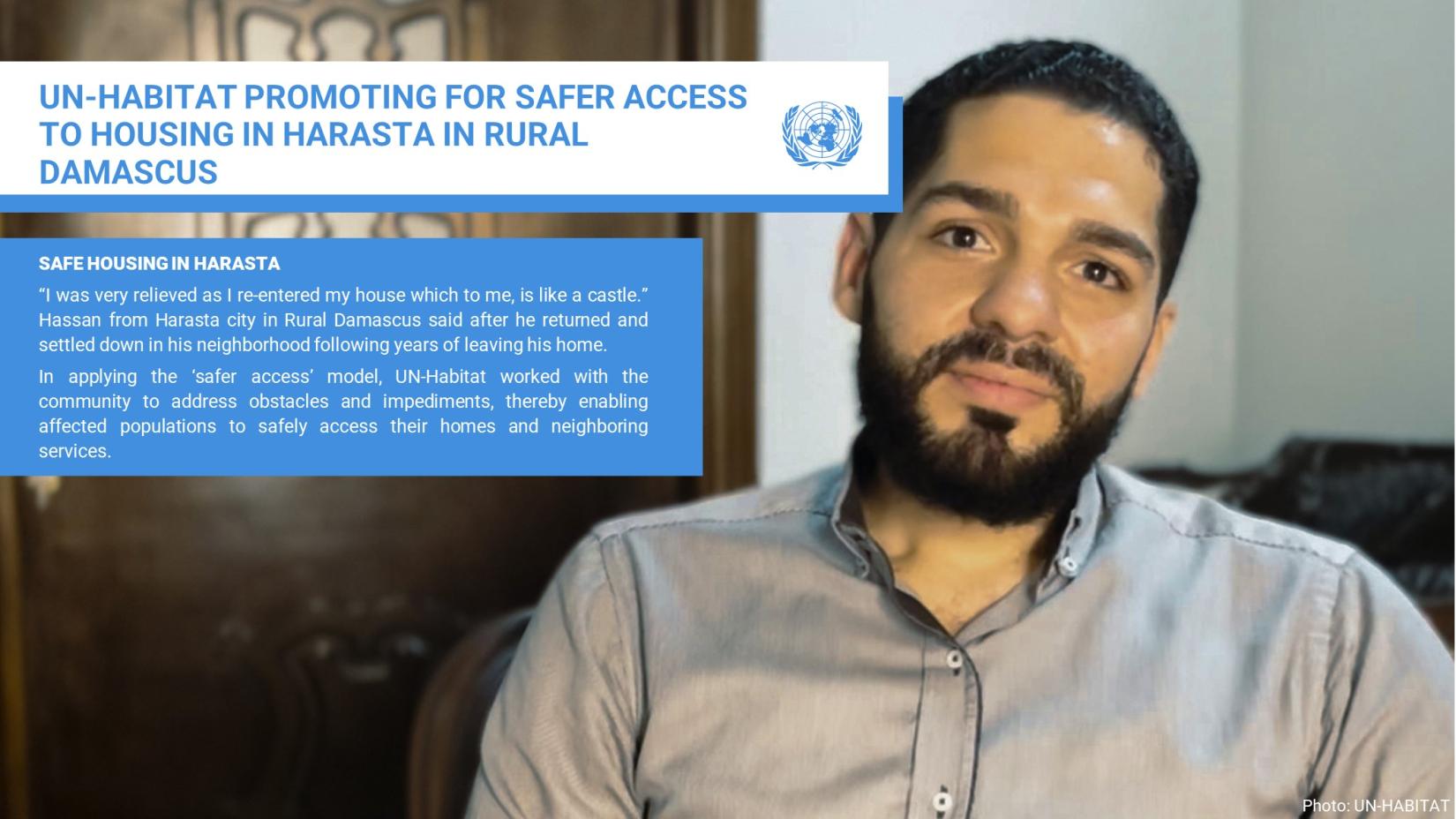 UN-HABITAT PROMOTING FOR SAFER ACCESS TO HOUSING IN HARASTA IN RURAL DAMASCUS